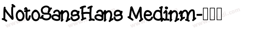 NotoSansHans Medinm字体转换